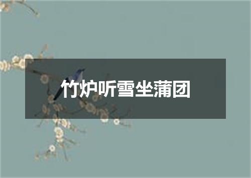 竹炉听雪坐蒲团