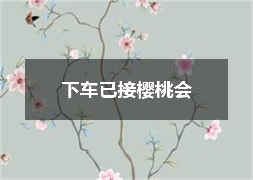 下车已接樱桃会