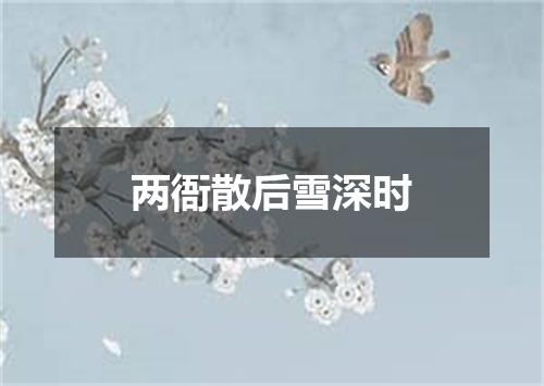 两衙散后雪深时