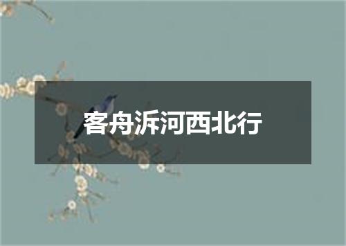 客舟泝河西北行