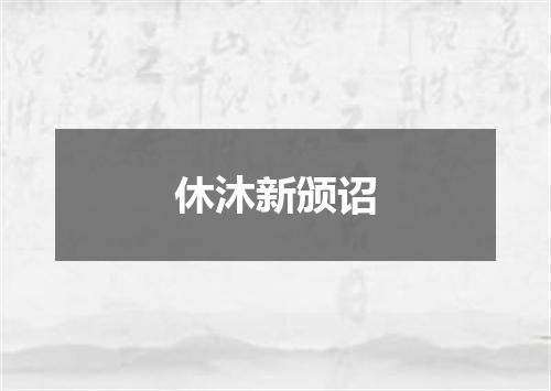 休沐新颁诏