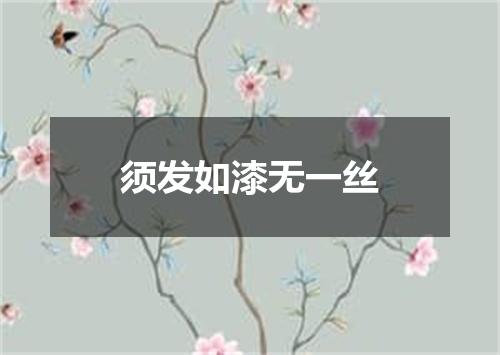 须发如漆无一丝