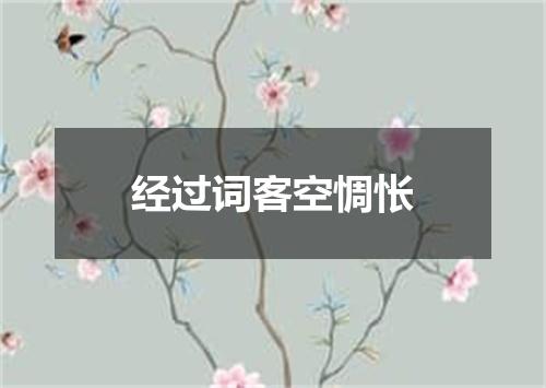 经过词客空惆怅