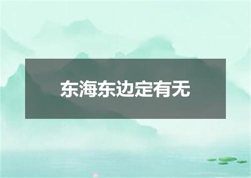 东海东边定有无