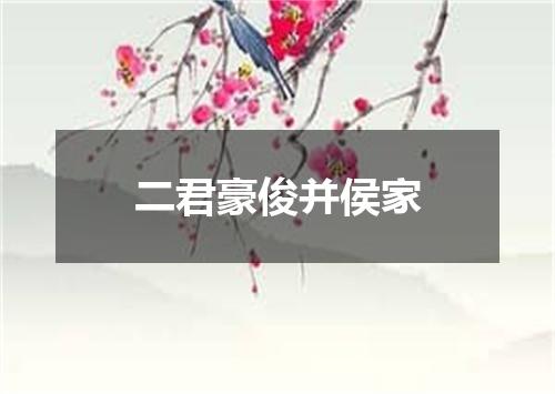 二君豪俊并侯家