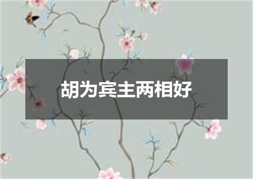 胡为宾主两相好