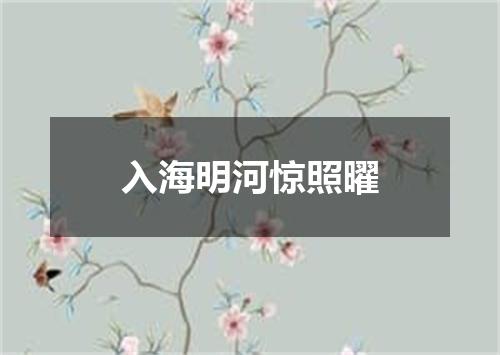 入海明河惊照曜