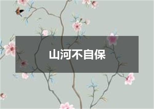 山河不自保