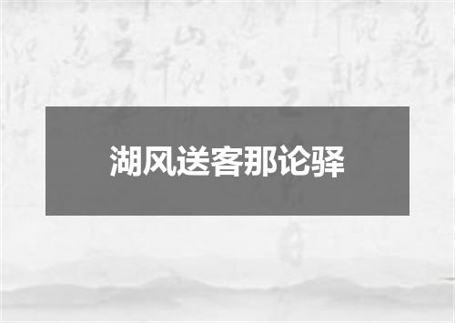 湖风送客那论驿