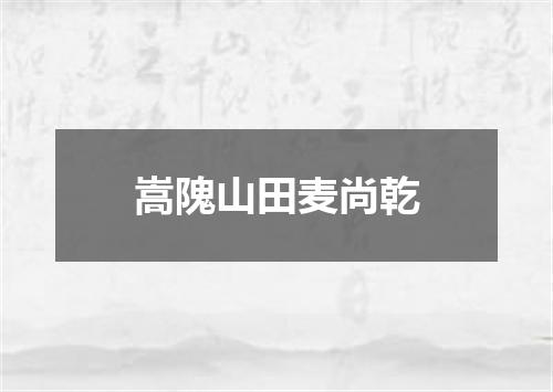 嵩隗山田麦尚乾