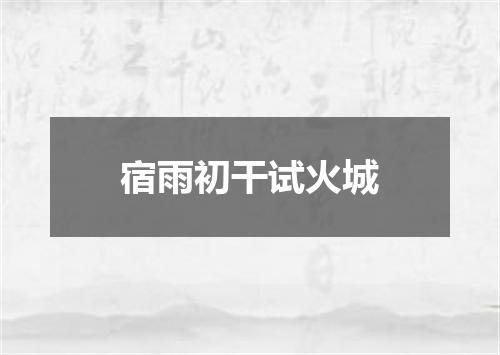 宿雨初干试火城