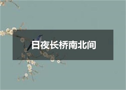 日夜长桥南北间