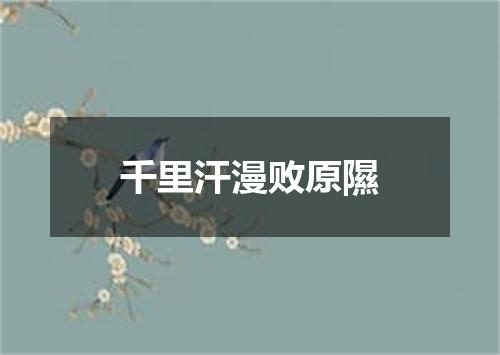 千里汗漫败原隰