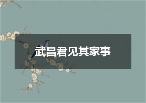 武昌君见其家事