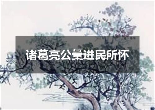 诸葛亮公彙进民所怀