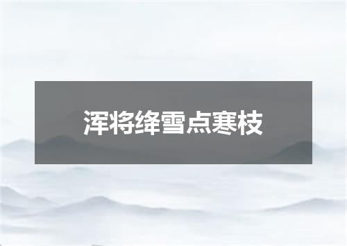 浑将绛雪点寒枝