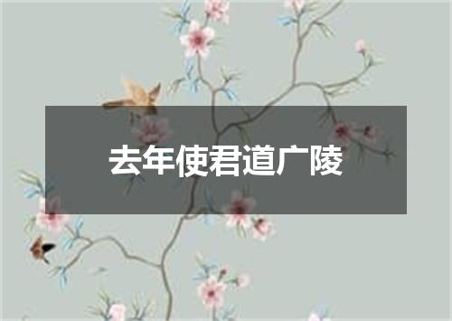 去年使君道广陵