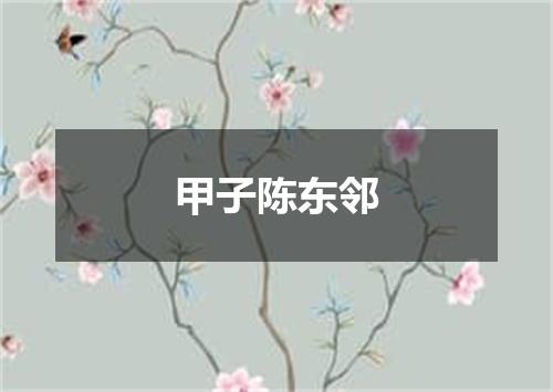 甲子陈东邻