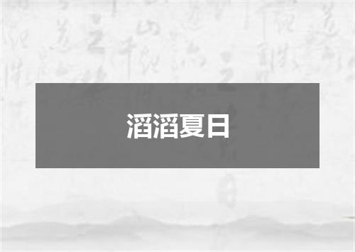 滔滔夏日