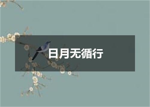 日月无循行