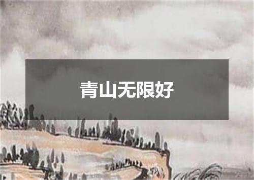 青山无限好