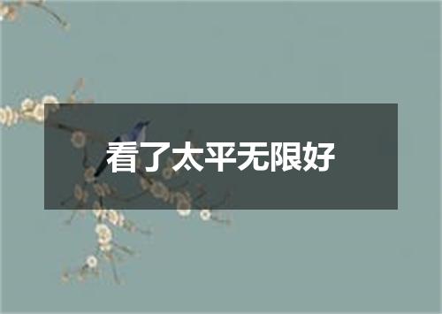 看了太平无限好