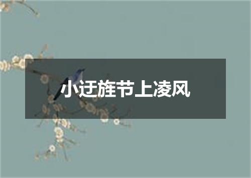 小迂旌节上凌风