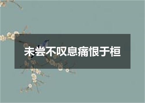 未尝不叹息痛恨于桓