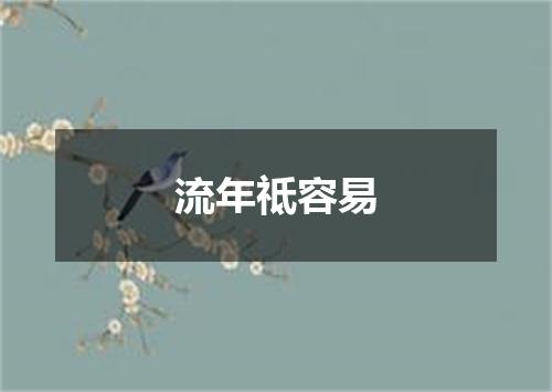 流年祗容易