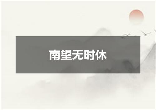 南望无时休