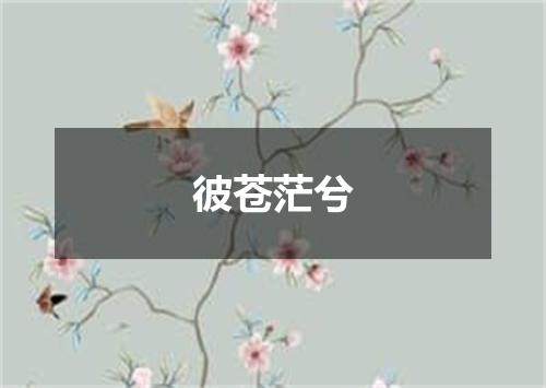 彼苍茫兮