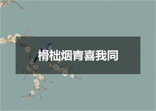 榾柮烟青喜我同