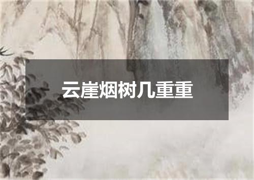 云崖烟树几重重