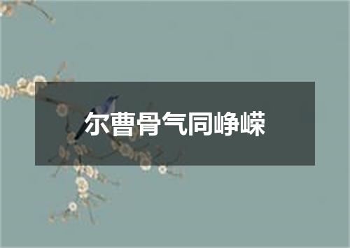 尔曹骨气同峥嵘