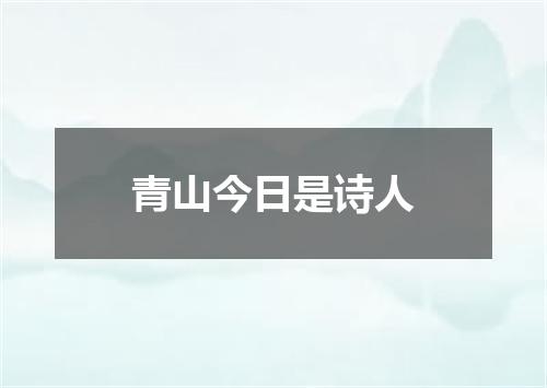 青山今日是诗人