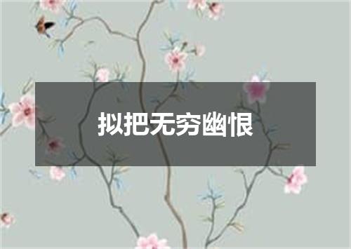 拟把无穷幽恨