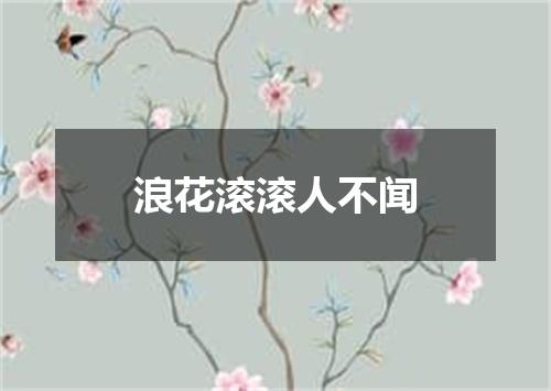 浪花滚滚人不闻