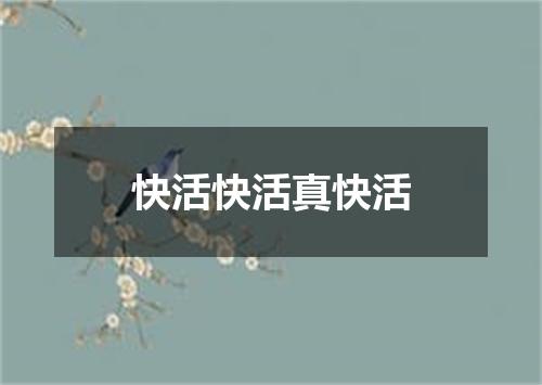 快活快活真快活