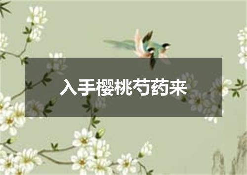 入手樱桃芍药来