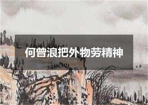 何曾浪把外物劳精神