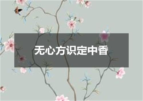 无心方识定中香