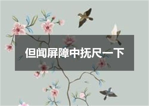 但闻屏障中抚尺一下