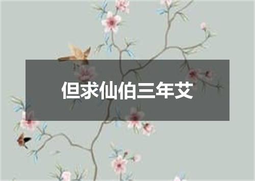 但求仙伯三年艾