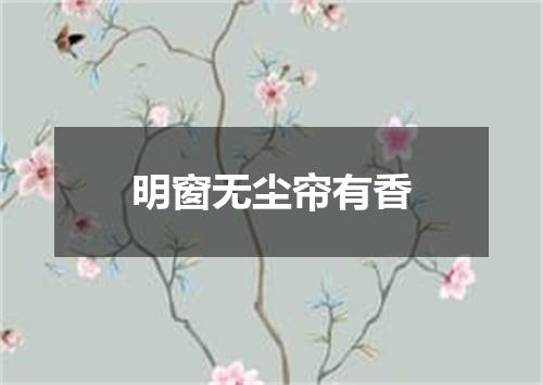 明窗无尘帘有香