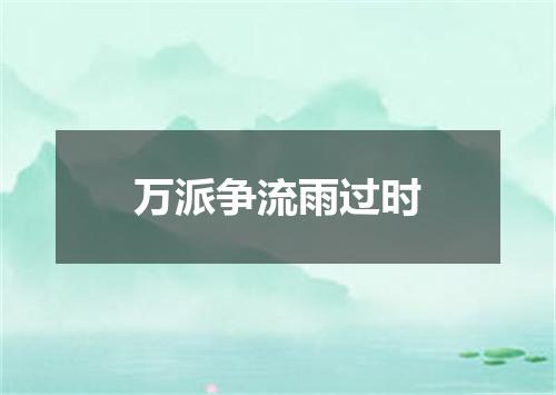 万派争流雨过时