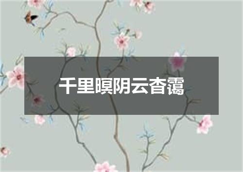 千里暝阴云杳霭