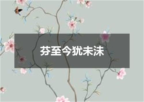 芬至今犹未沬