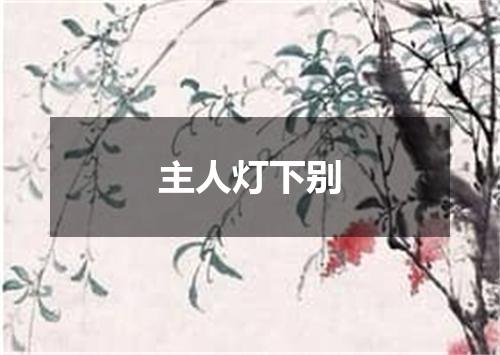 主人灯下别