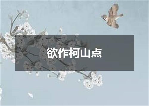 欲作柯山点