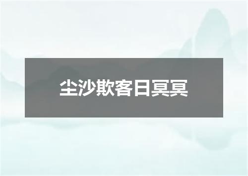 尘沙欺客日冥冥